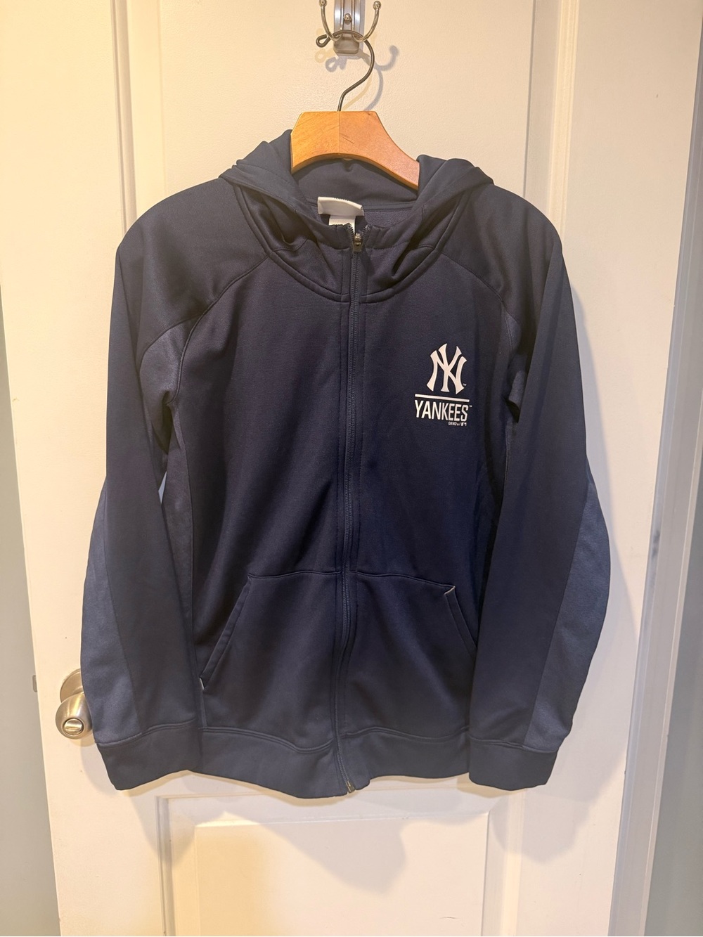 New York Boys' Navy Zip-Up Hoodie